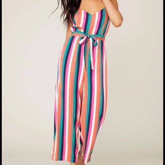 BB DAKOTA FLYING COLORS MULTI STRIPE JUMPSUIT - Picture 3 of 4